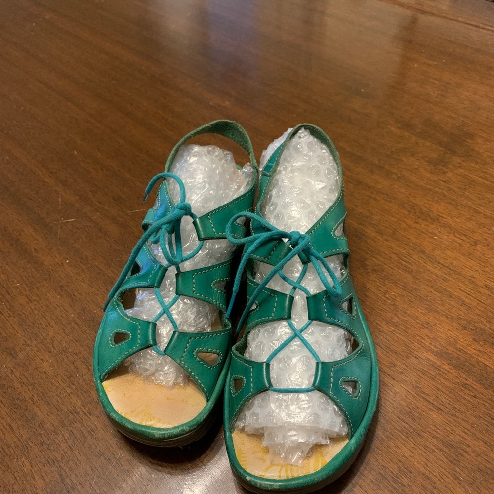 Fly London Green Laced Sandals 37